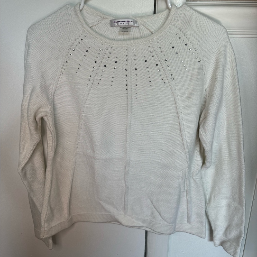 Allison Daley White Knit Top
